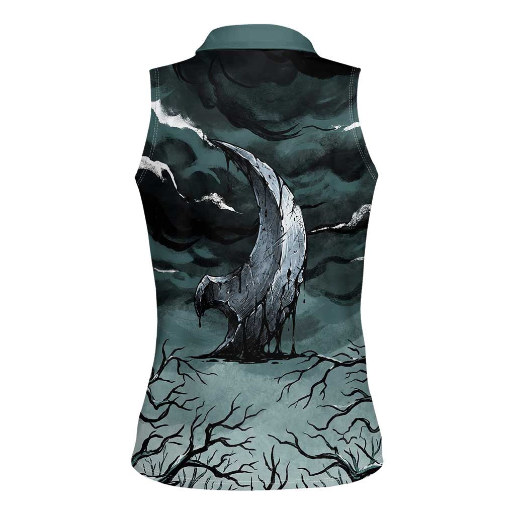 Absol Women Sleeveless Polo Shirt Gothic Apocalypse Ink Art