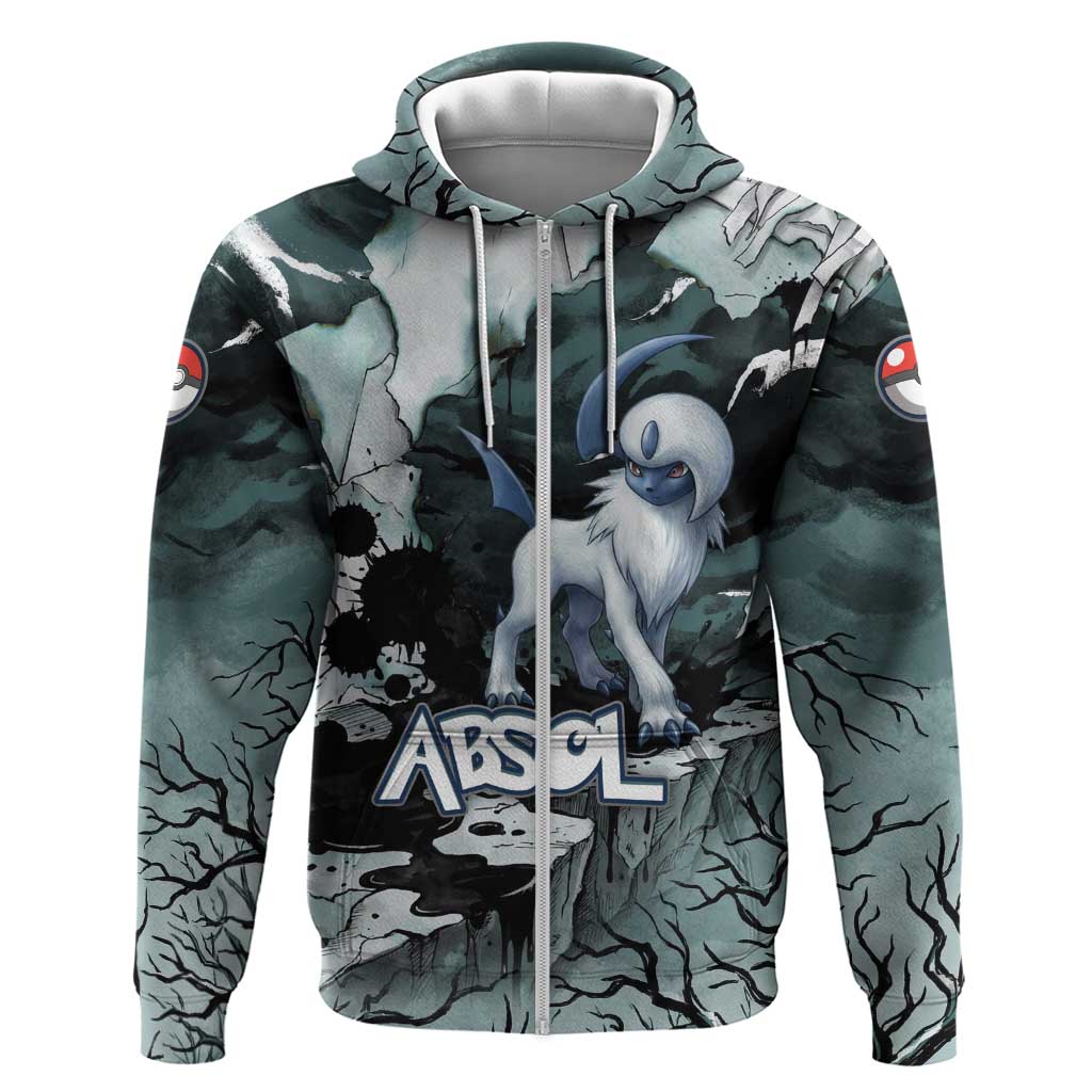 Absol Zip Hoodie Gothic Apocalypse Ink Art