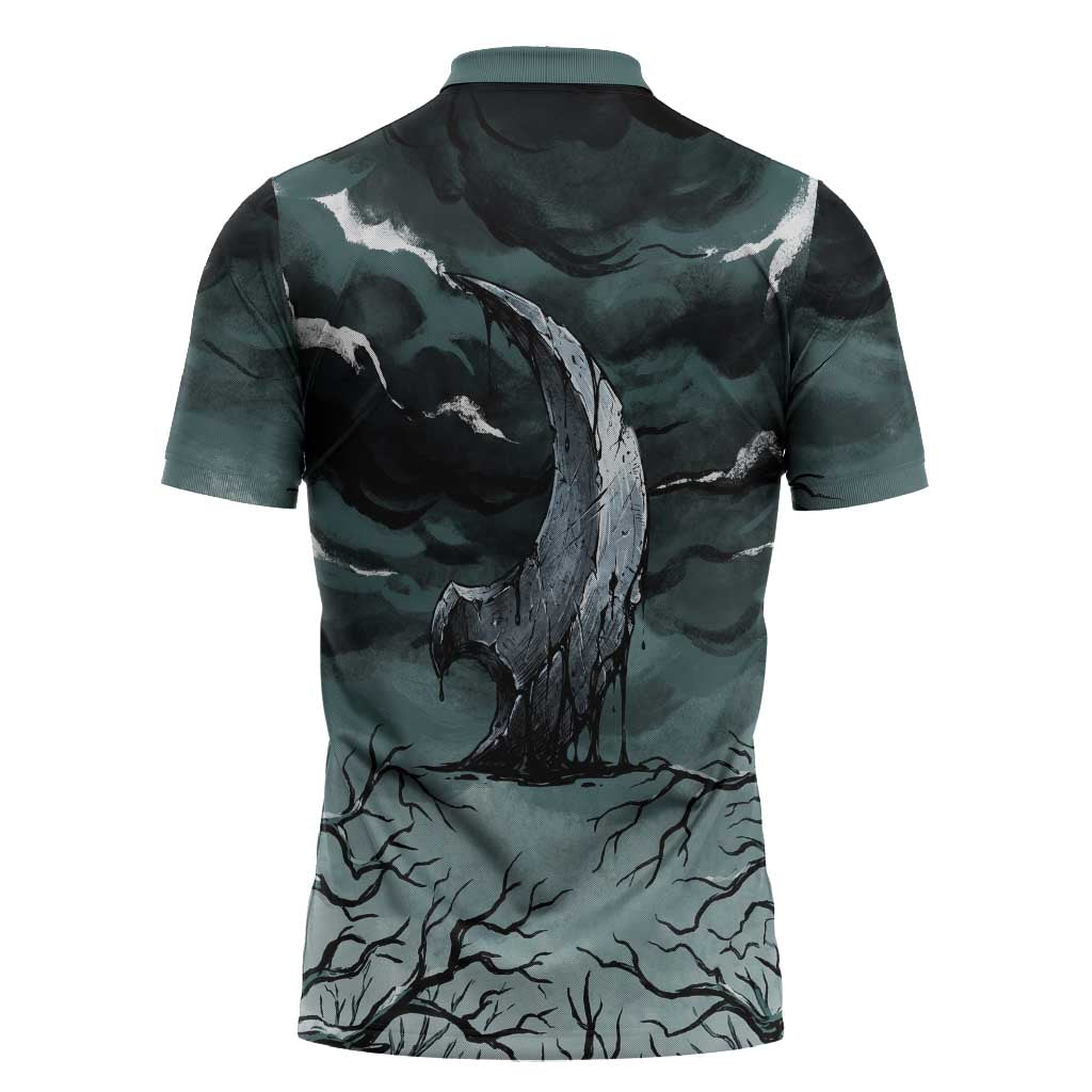 Absol Zipper Polo Shirt Gothic Apocalypse Ink Art