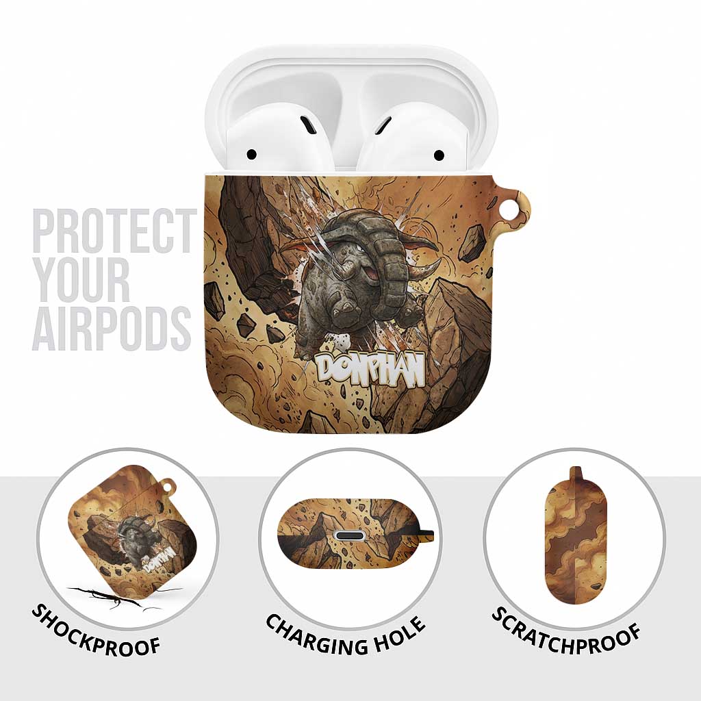 Donphan AirPods Case Explosive Earthquake Comic Art