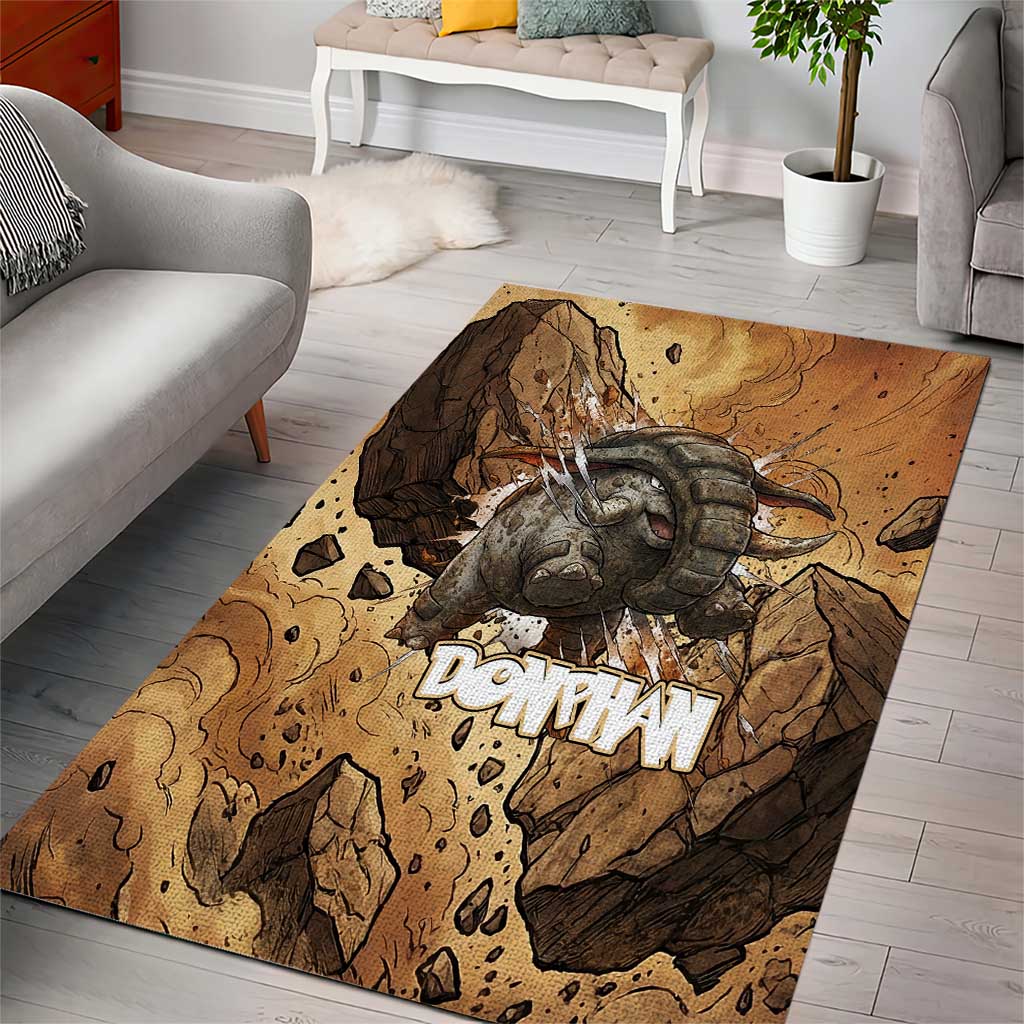 Donphan Area Rug Explosive Earthquake Comic Art
