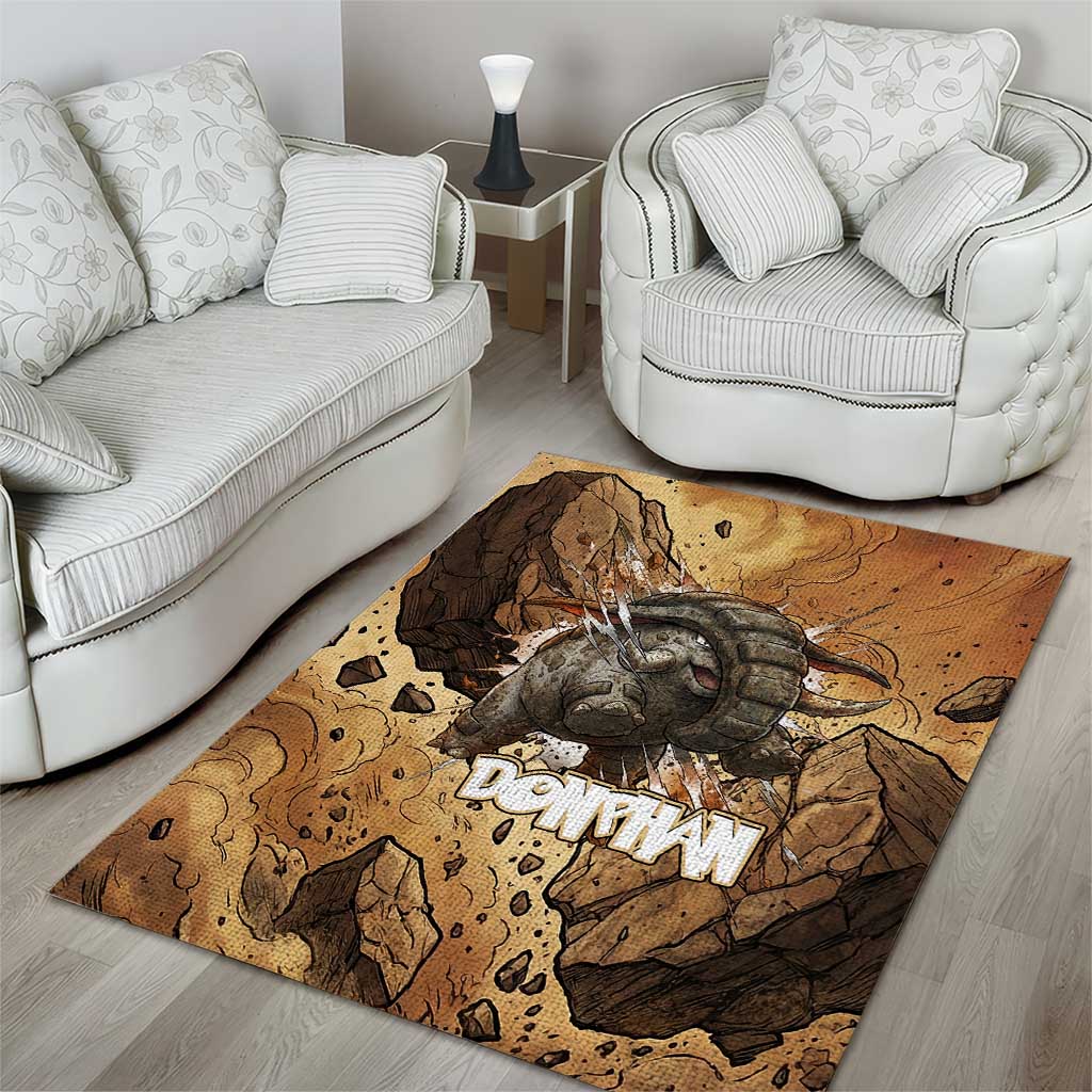 Donphan Area Rug Explosive Earthquake Comic Art