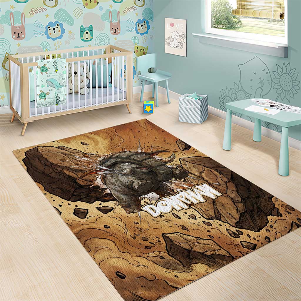 Donphan Area Rug Explosive Earthquake Comic Art