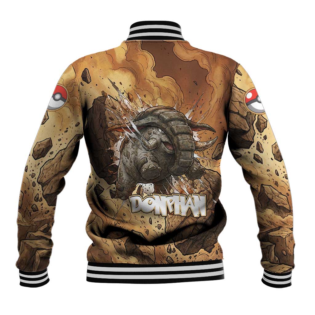 Donphan Baseball Jacket Explosive Earthquake Comic Art