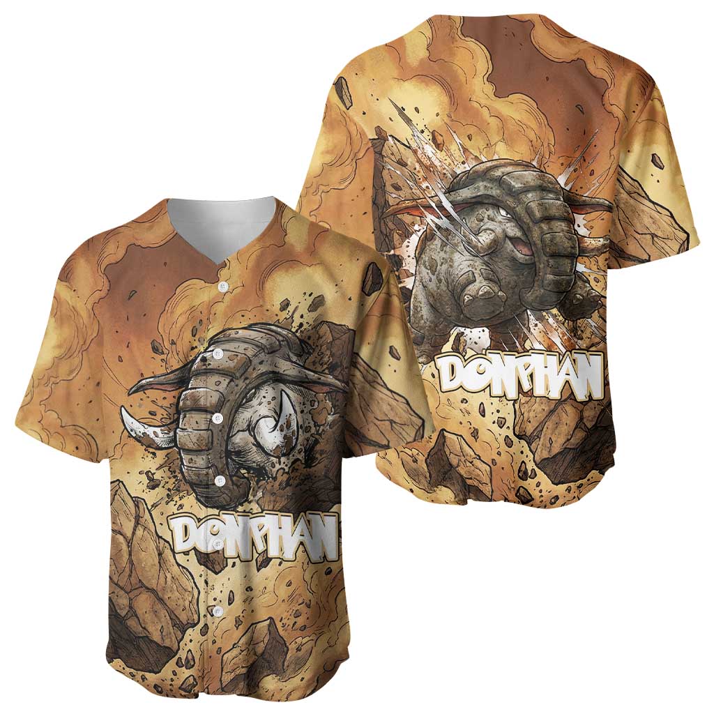 Donphan Baseball Jersey Explosive Earthquake Comic Art