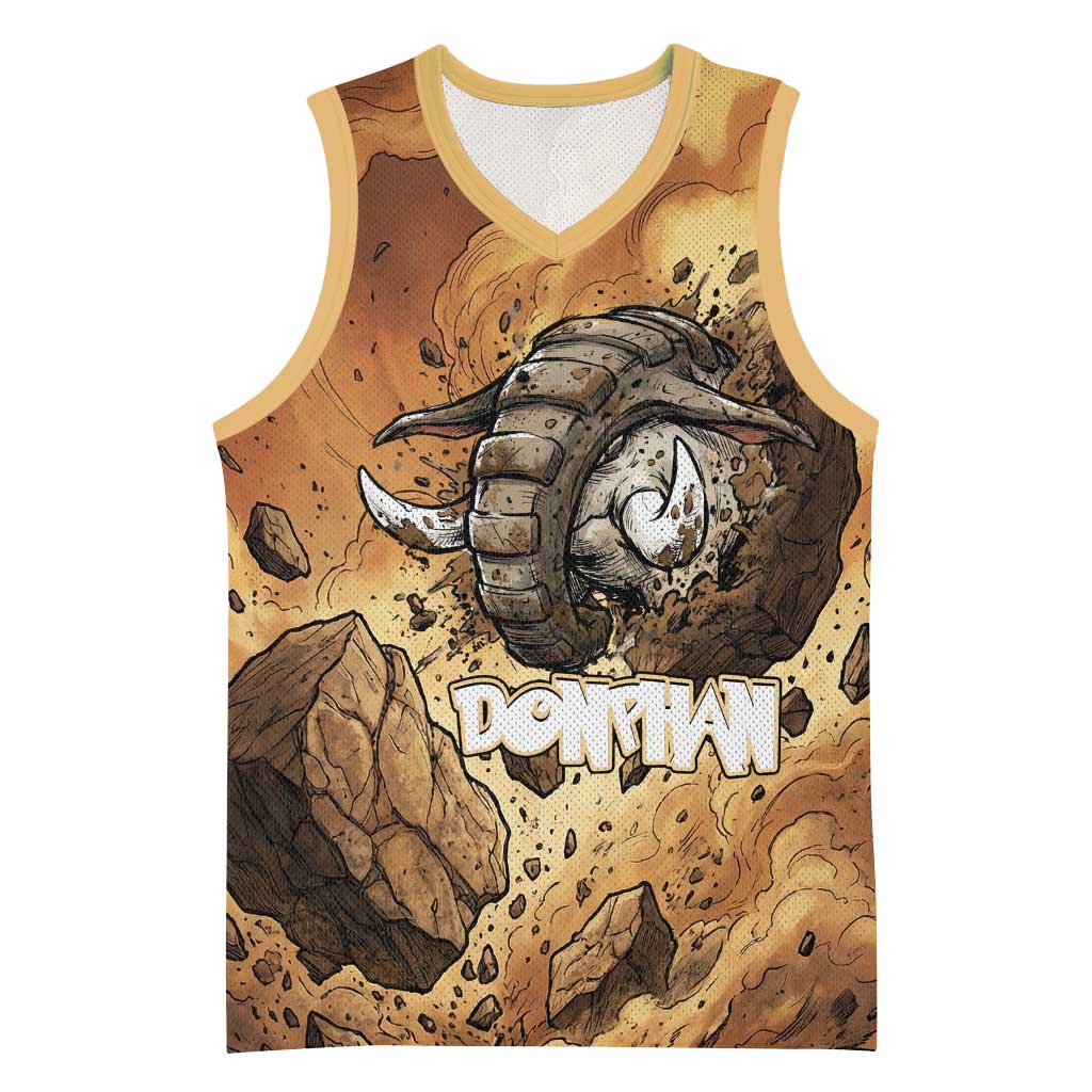 Donphan Basketball Jersey Explosive Earthquake Comic Art