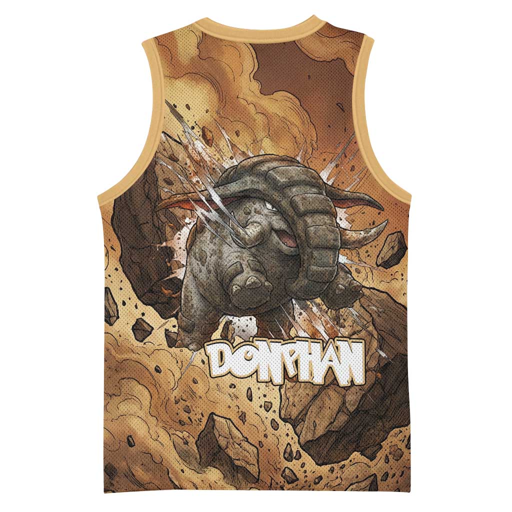 Donphan Basketball Jersey Explosive Earthquake Comic Art