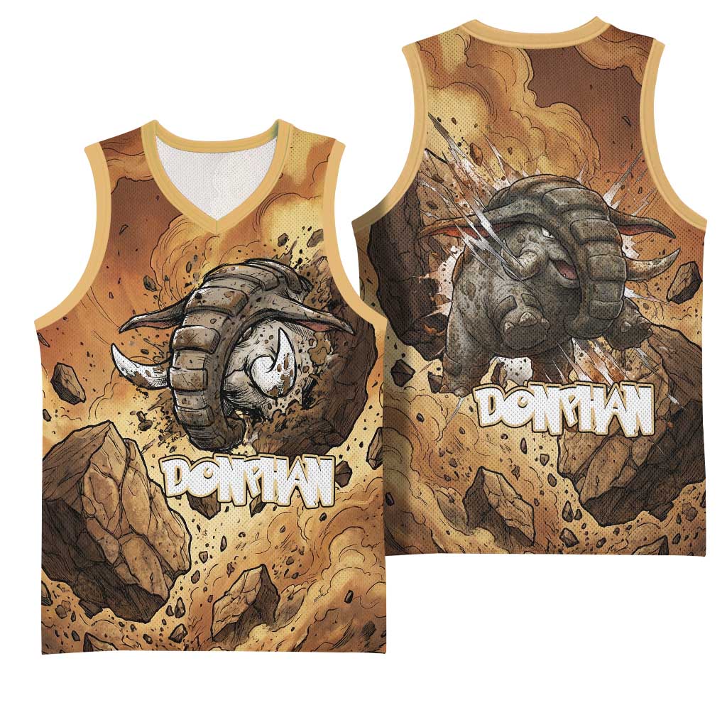Donphan Basketball Jersey Explosive Earthquake Comic Art