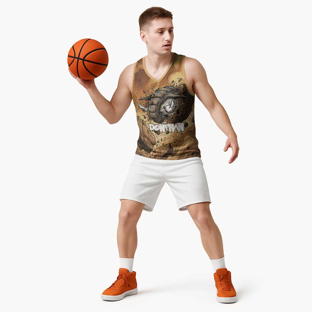 Donphan Basketball Jersey Explosive Earthquake Comic Art