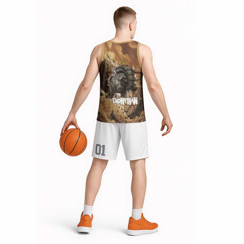 Donphan Basketball Jersey Explosive Earthquake Comic Art
