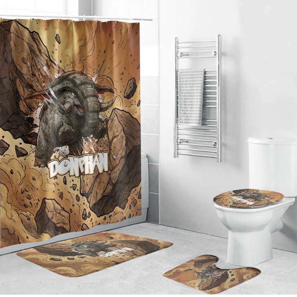 Donphan Bathroom Set Explosive Earthquake Comic Art