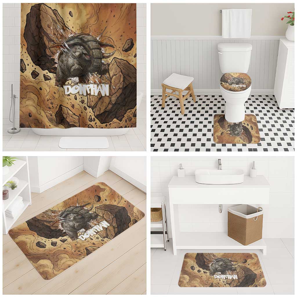 Donphan Bathroom Set Explosive Earthquake Comic Art
