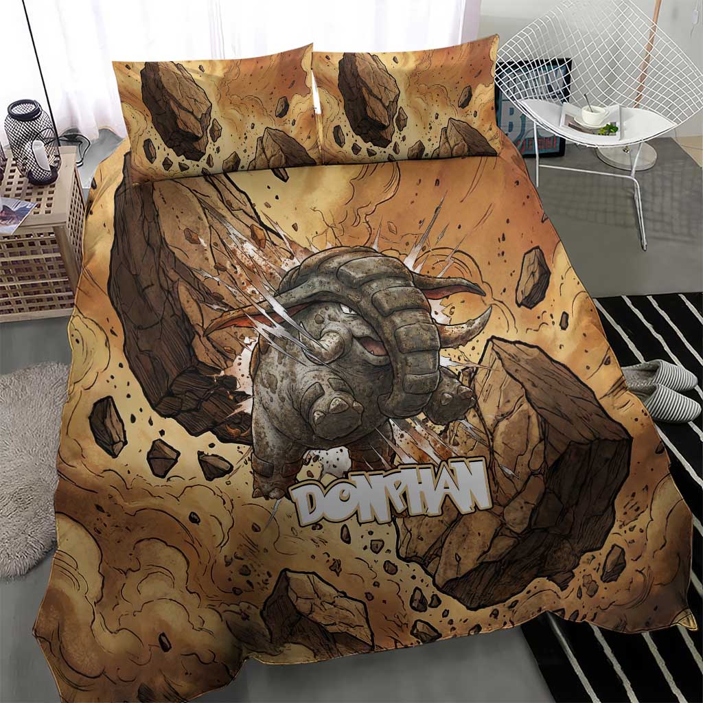 Donphan Bedding Set Explosive Earthquake Comic Art