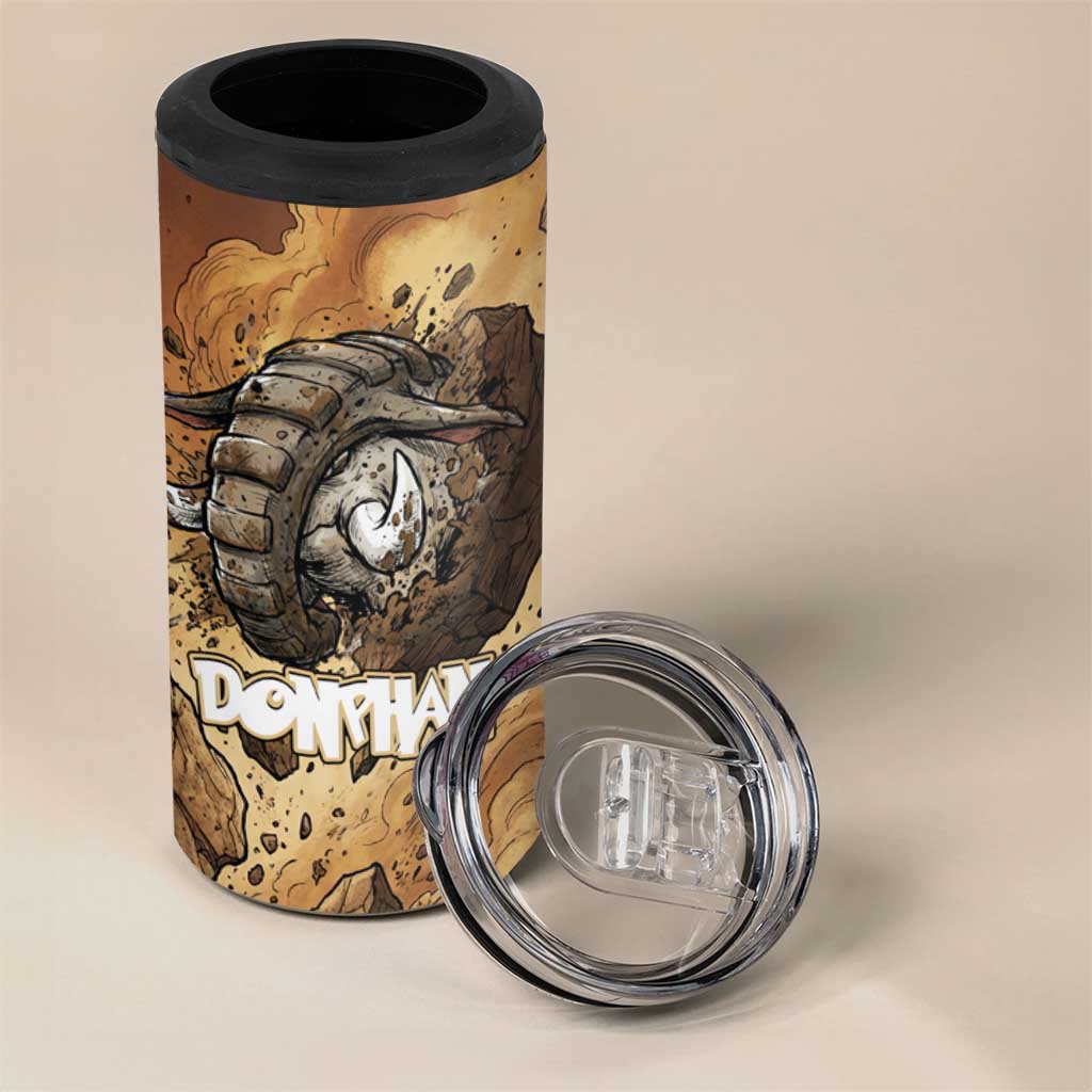 Donphan 4 in 1 Can Cooler Tumbler Explosive Earthquake Comic Art