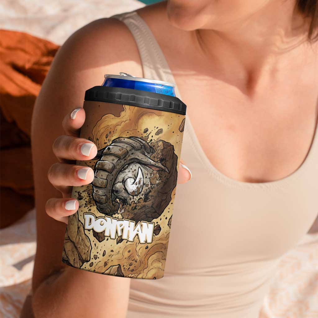 Donphan 4 in 1 Can Cooler Tumbler Explosive Earthquake Comic Art