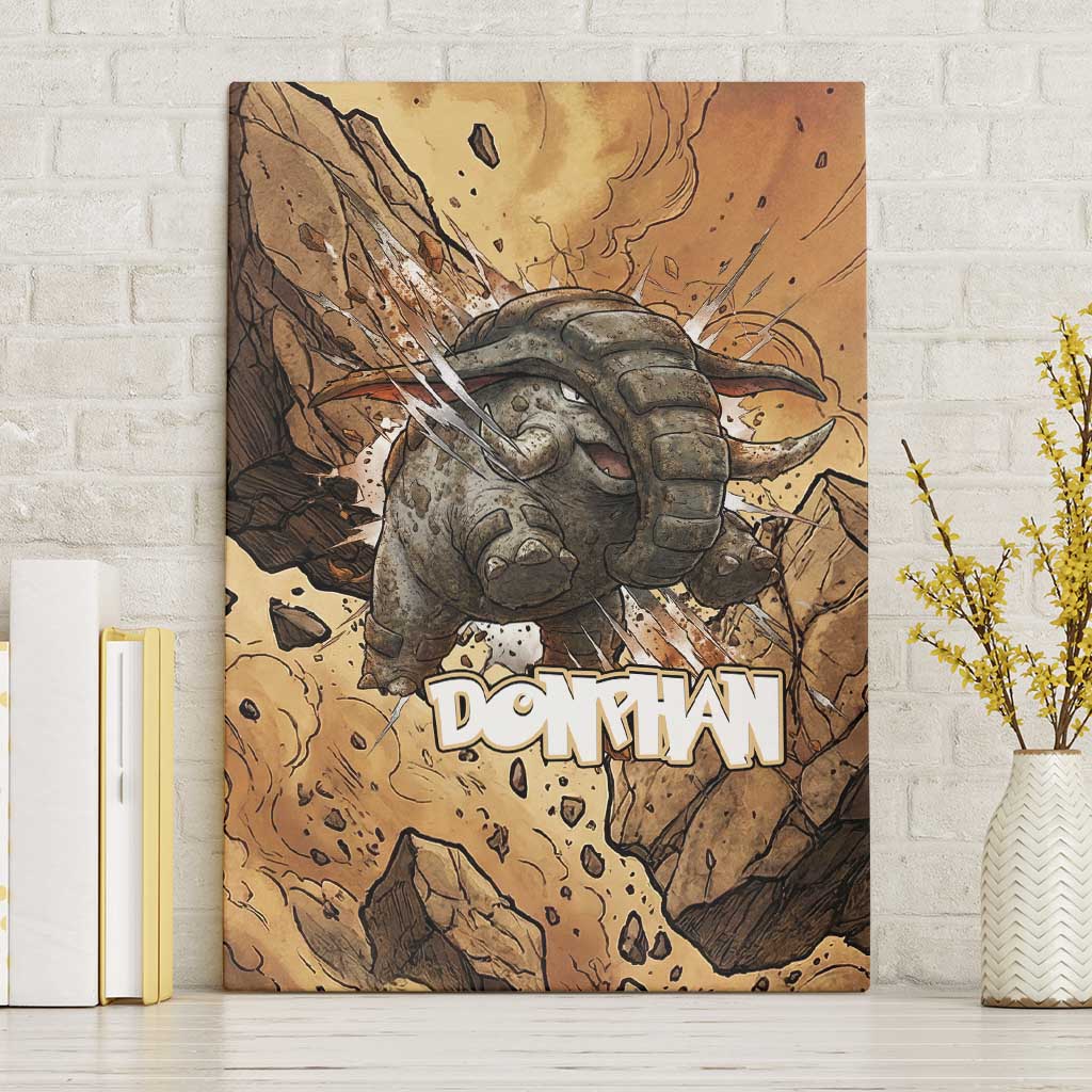 Donphan Canvas Wall Art Explosive Earthquake Comic Art