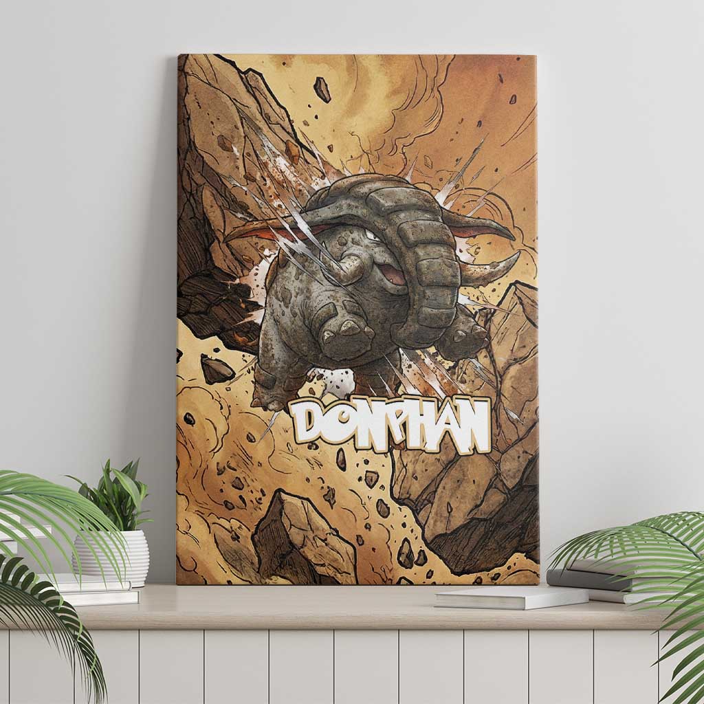 Donphan Canvas Wall Art Explosive Earthquake Comic Art