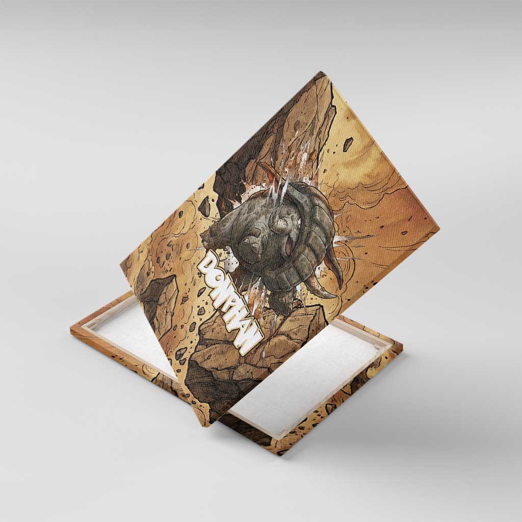 Donphan Canvas Wall Art Explosive Earthquake Comic Art
