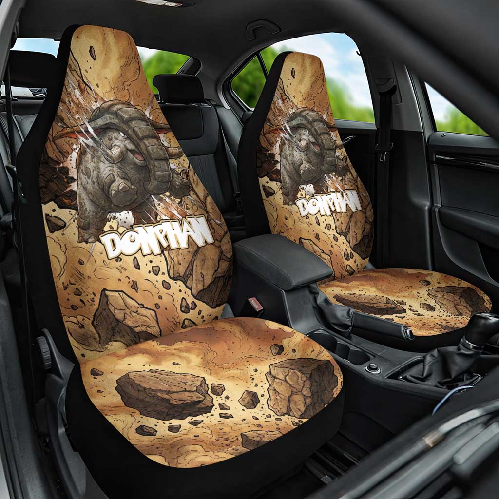 Donphan Car Seat Cover Explosive Earthquake Comic Art