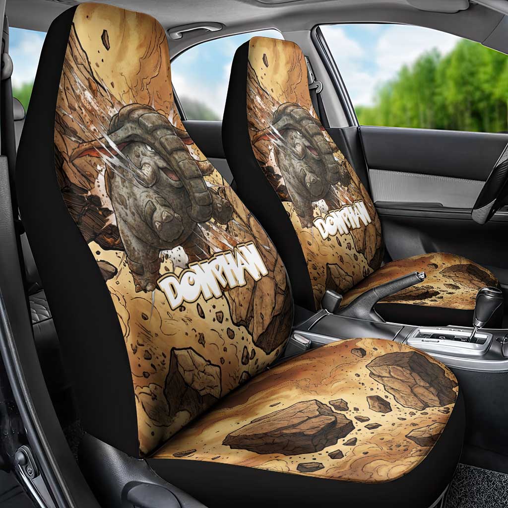 Donphan Car Seat Cover Explosive Earthquake Comic Art