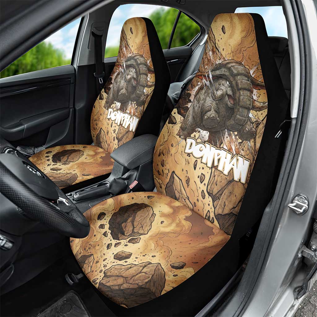 Donphan Car Seat Cover Explosive Earthquake Comic Art