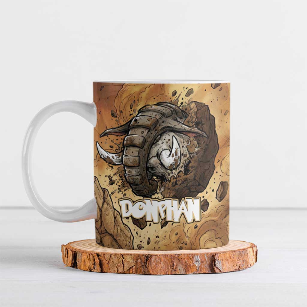 Donphan Ceramic Mug Explosive Earthquake Comic Art