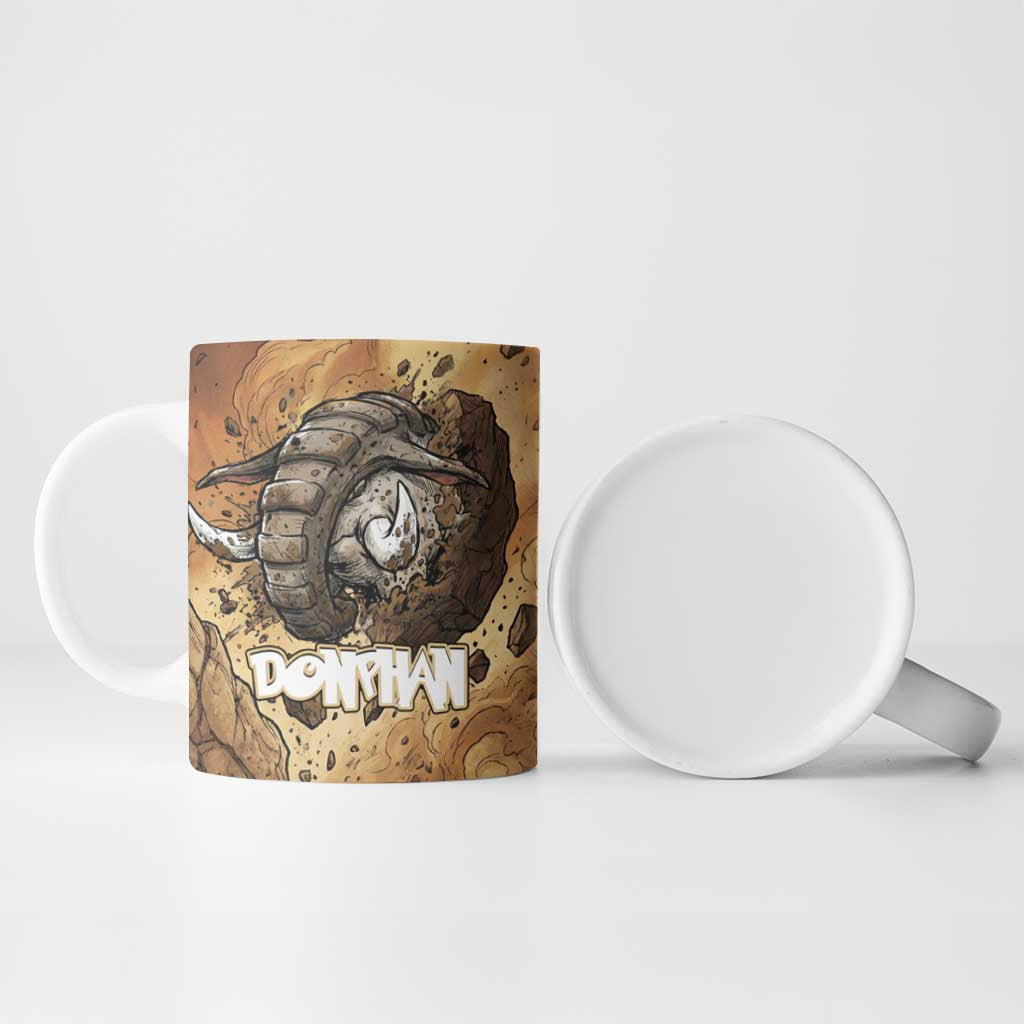 Donphan Ceramic Mug Explosive Earthquake Comic Art