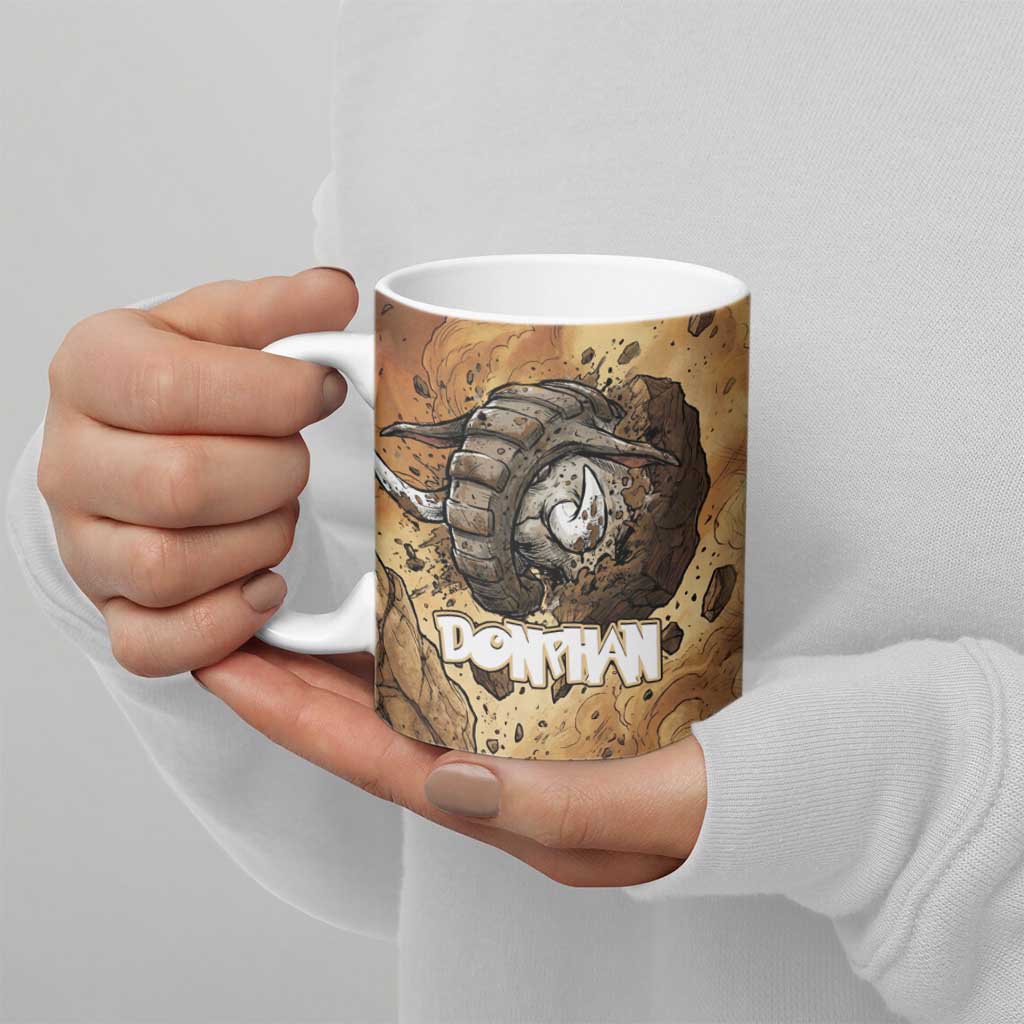 Donphan Ceramic Mug Explosive Earthquake Comic Art