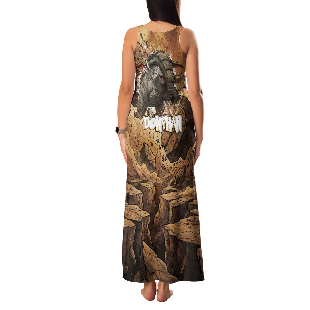 Donphan Family Matching Tank Maxi Dress and Hawaiian Shirt Explosive Earthquake Comic Art