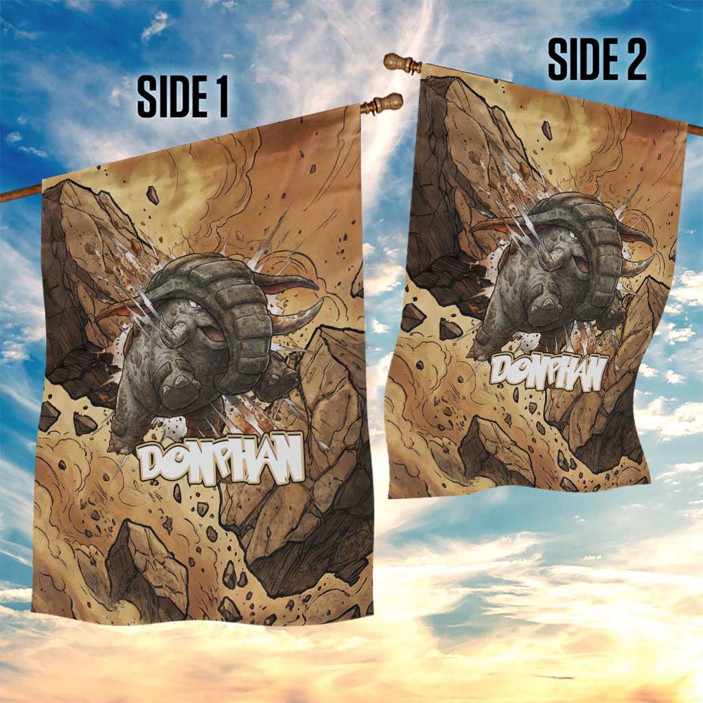 Donphan Garden Flag Explosive Earthquake Comic Art