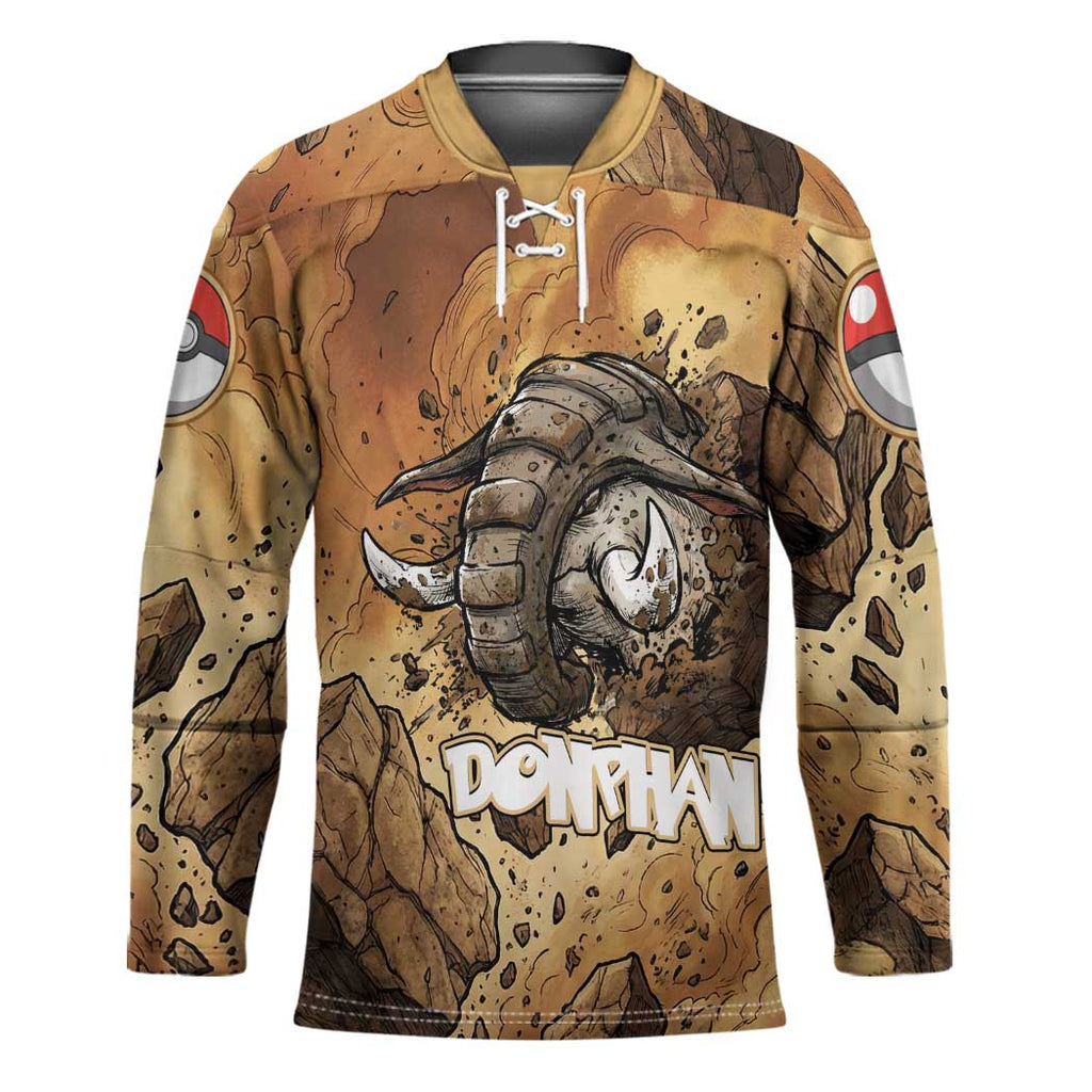 Donphan Hockey Jersey Explosive Earthquake Comic Art