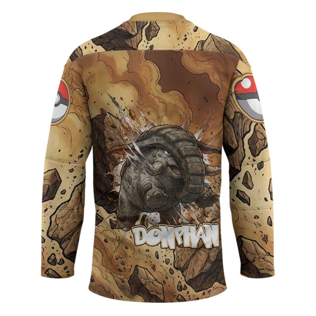 Donphan Hockey Jersey Explosive Earthquake Comic Art