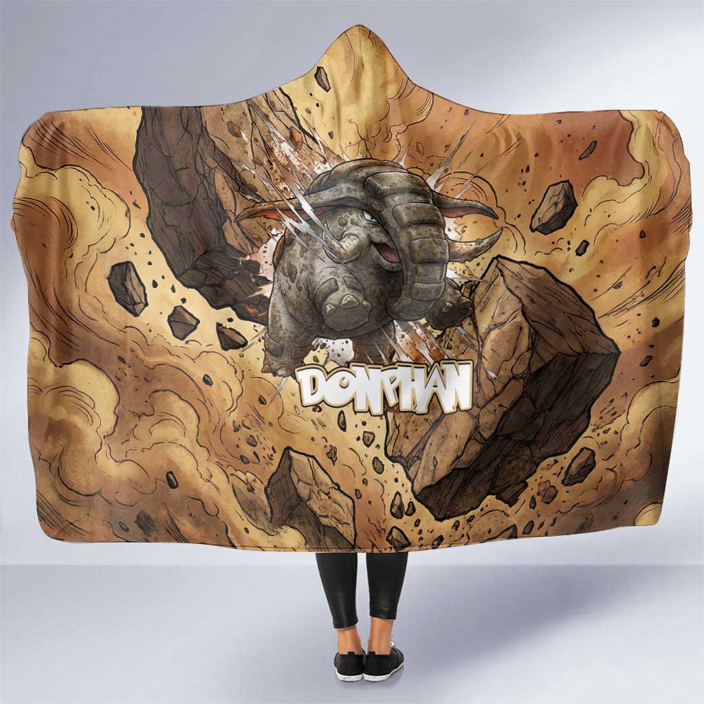 Donphan Hooded Blanket Explosive Earthquake Comic Art