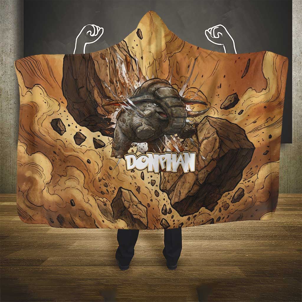Donphan Hooded Blanket Explosive Earthquake Comic Art