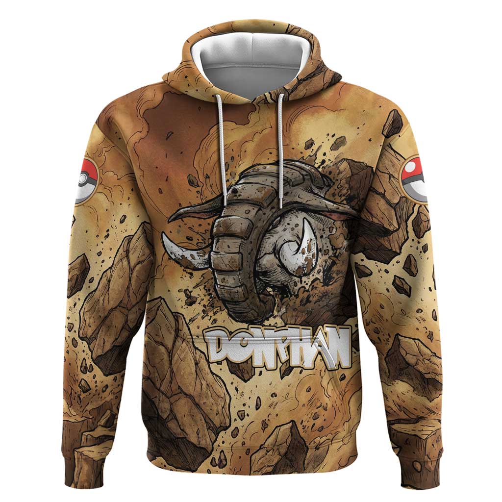 Donphan Hoodie Explosive Earthquake Comic Art