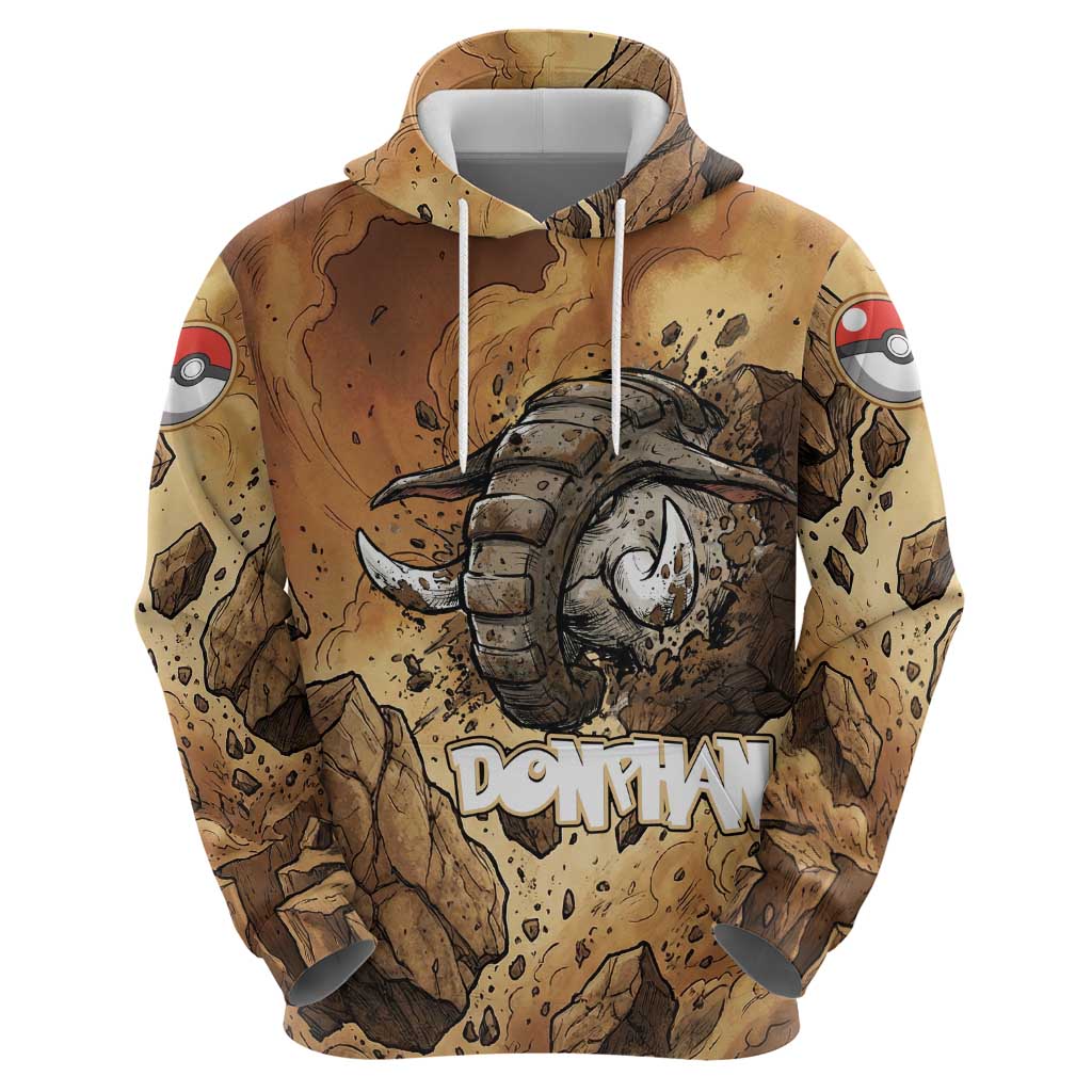 Donphan Hoodie Explosive Earthquake Comic Art