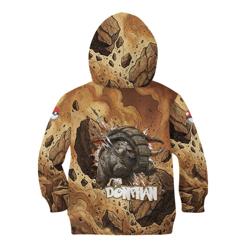 Donphan Kid Hoodie Explosive Earthquake Comic Art