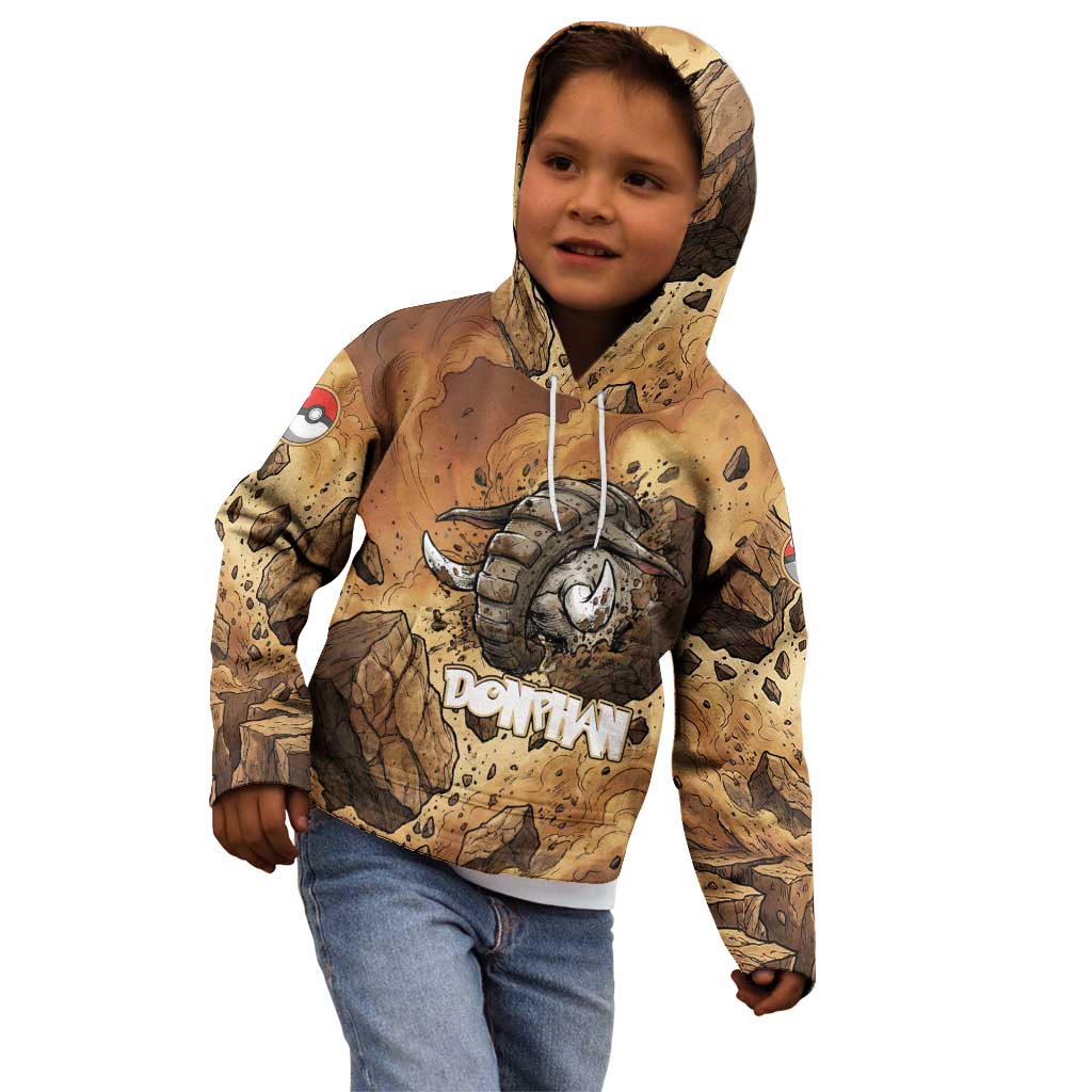 Donphan Kid Hoodie Explosive Earthquake Comic Art