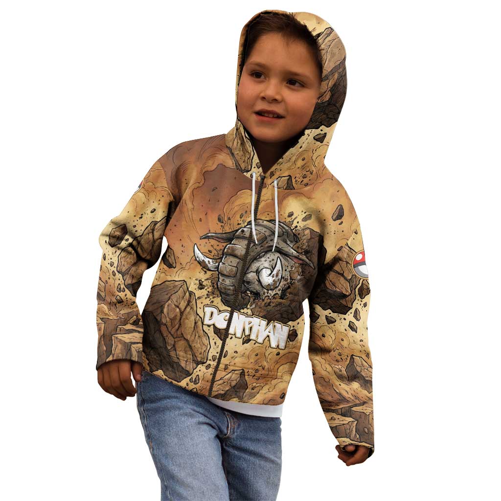 Donphan Kid Hoodie Explosive Earthquake Comic Art