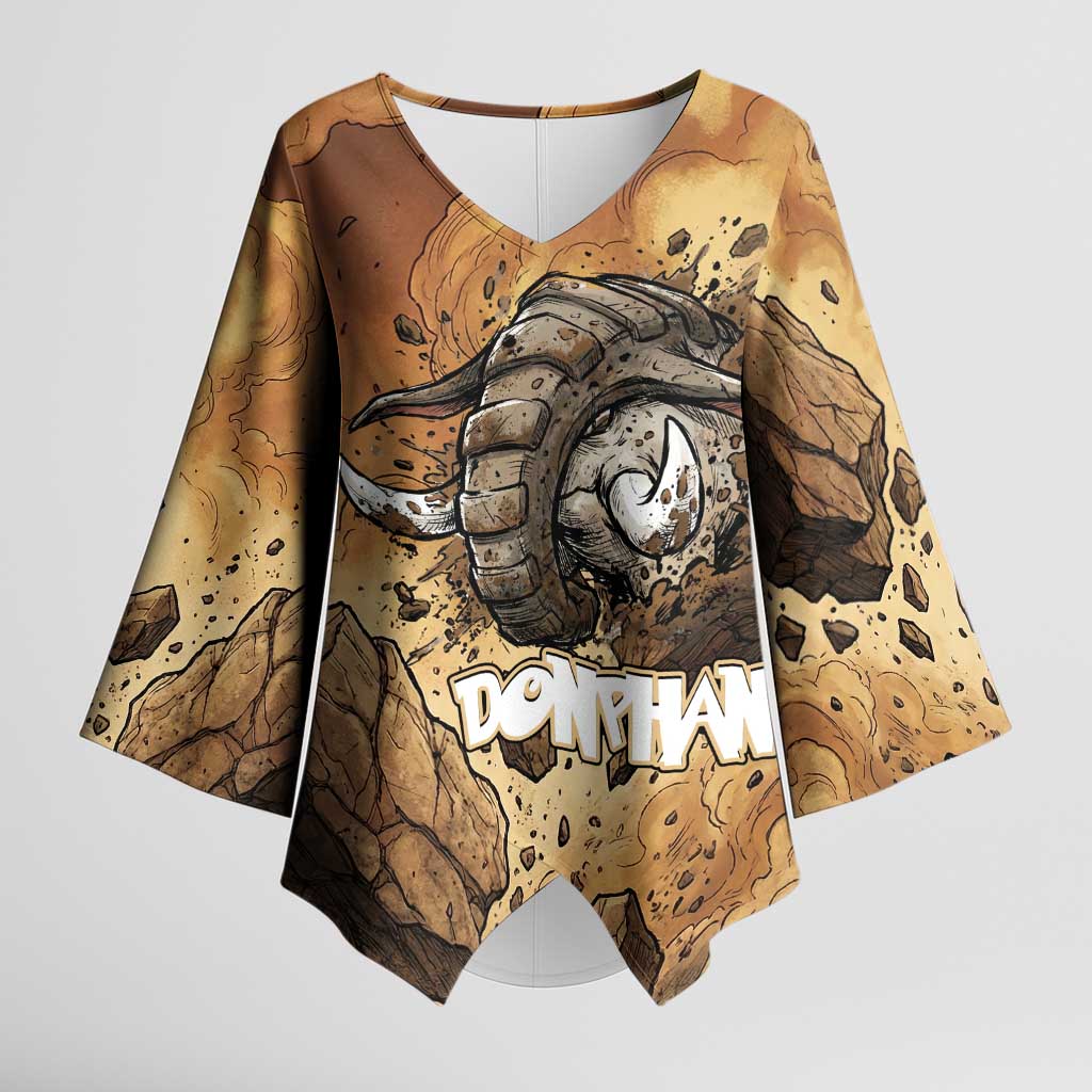 Donphan Kimono Sleeve Blouse Explosive Earthquake Comic Art