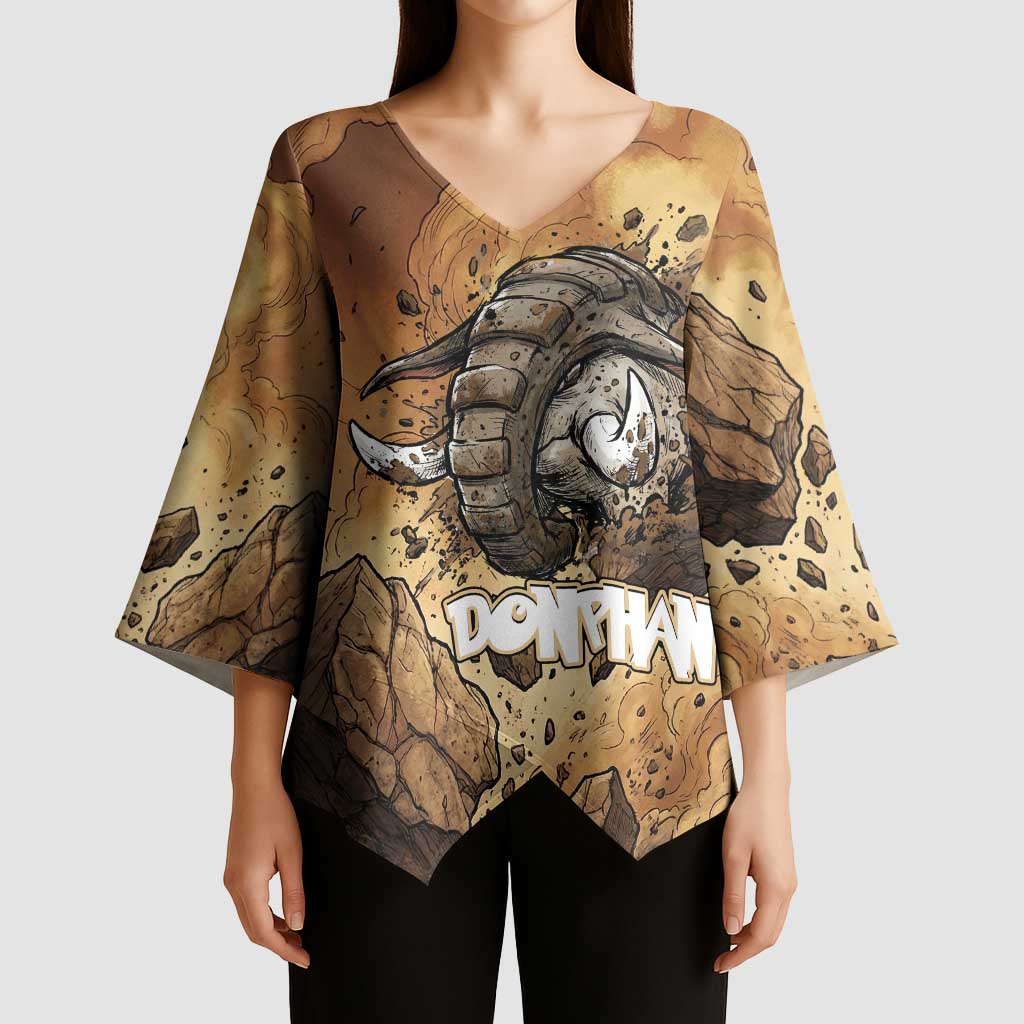 Donphan Kimono Sleeve Blouse Explosive Earthquake Comic Art