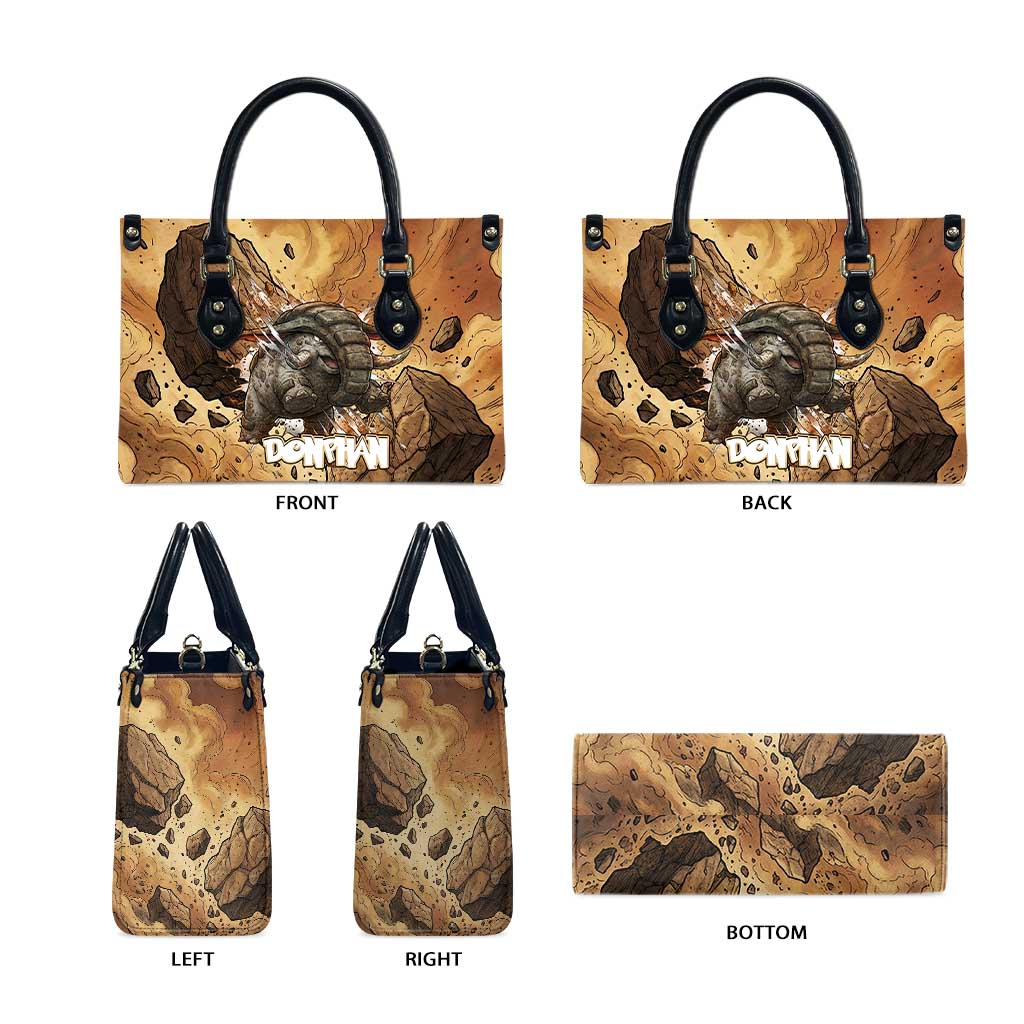 Donphan Leather Bag Explosive Earthquake Comic Art