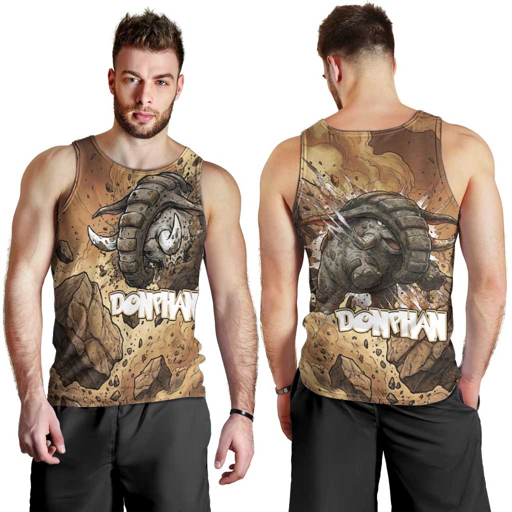 Donphan Men Tank Top Explosive Earthquake Comic Art