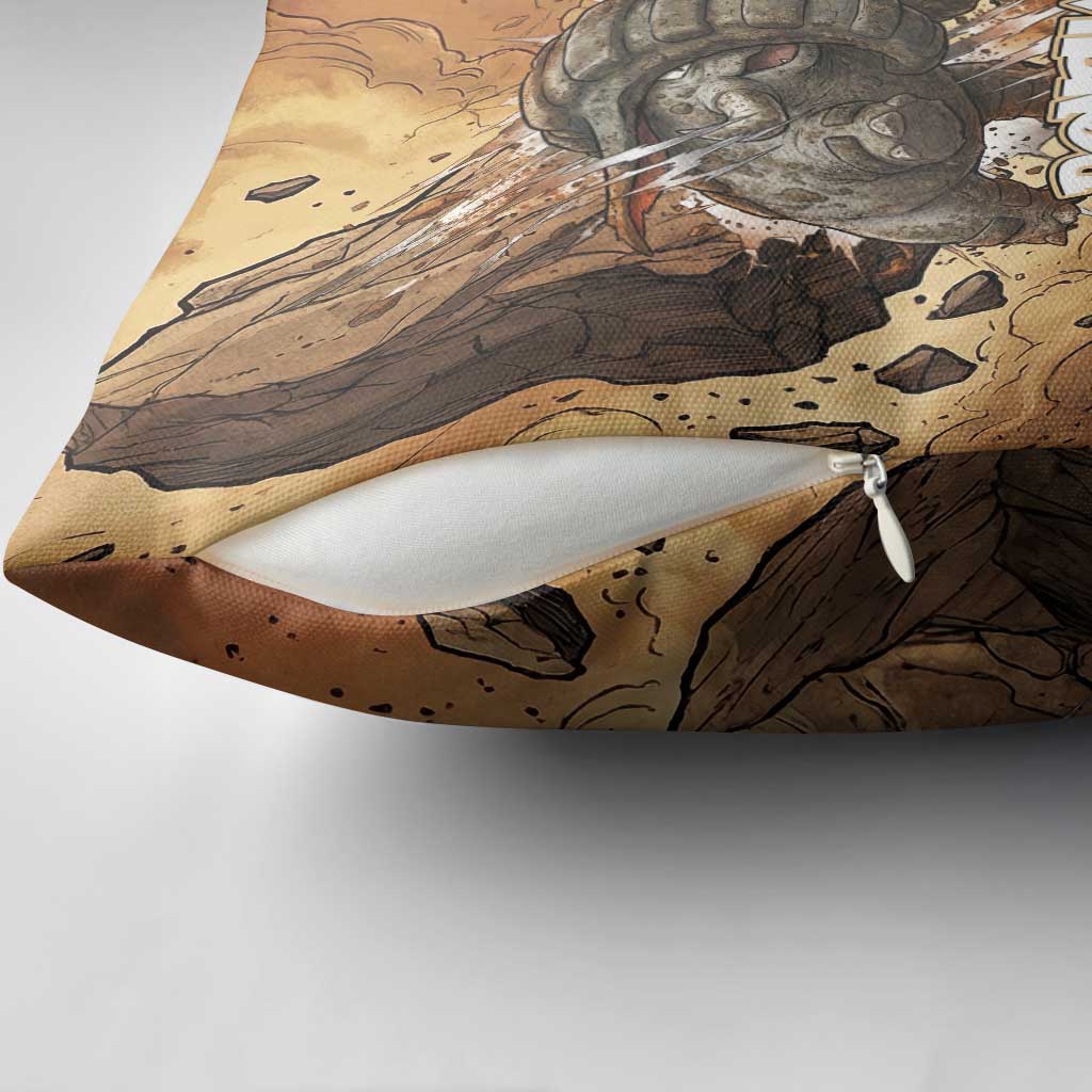 Donphan Pillow Cover Explosive Earthquake Comic Art