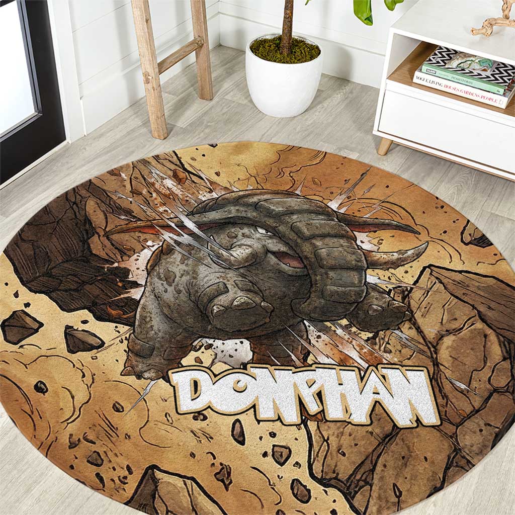 Donphan Round Carpet Explosive Earthquake Comic Art