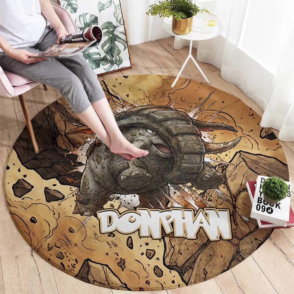 Donphan Round Carpet Explosive Earthquake Comic Art