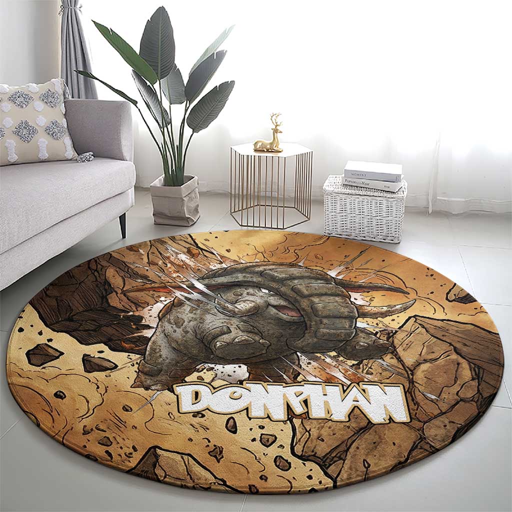 Donphan Round Carpet Explosive Earthquake Comic Art