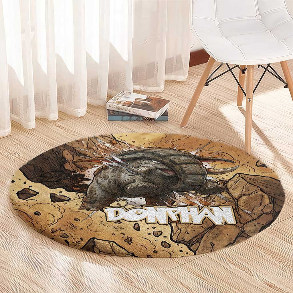 Donphan Round Carpet Explosive Earthquake Comic Art