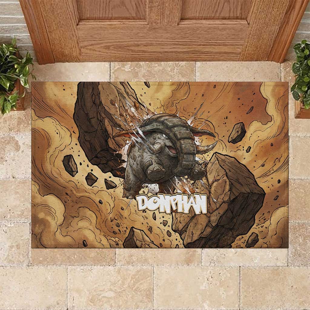 Donphan Rubber Doormat Explosive Earthquake Comic Art