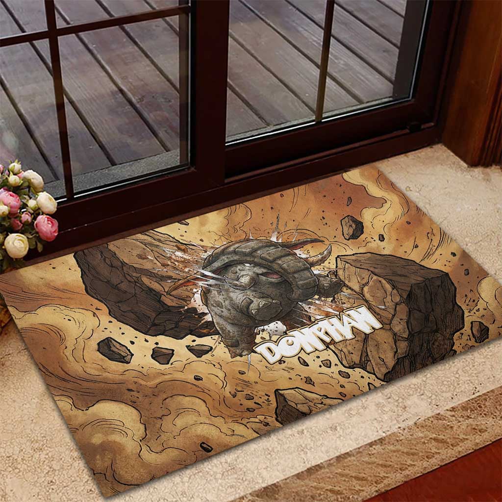 Donphan Rubber Doormat Explosive Earthquake Comic Art